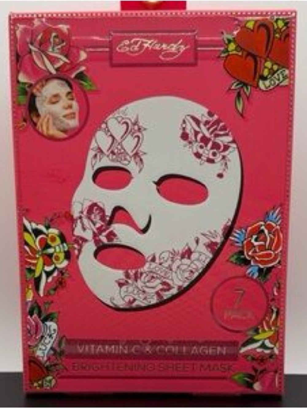 🔥 2/20: Ed Hardy set of 7 glow up Brightening Vitamin C & Collagen Sheet Masks